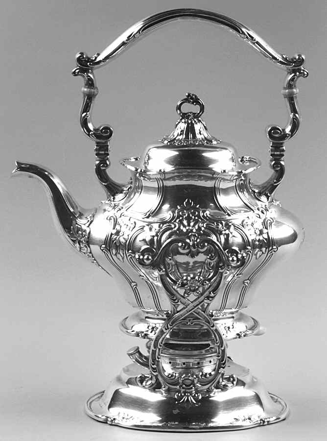 Chantilly-Floral (Sterling, Hollowware) Kettle, Stand & Burner by Gorham Silver-1