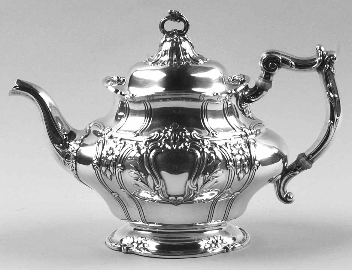 Chantilly-Floral (Sterling, Hollowware) Tea Pot by Gorham Silver-1
