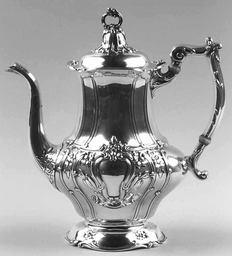 Chantilly-Floral (Sterling, Hollowware) Coffee Pot by Gorham Silver-1