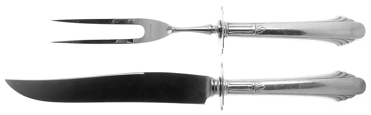 Hunt Club (Sterling, 1930) Small Steak 2-Piece Carving Set w/Stainless Blade by Gorham Silver-1