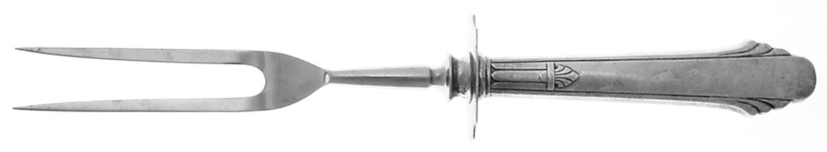 Hunt Club (Sterling, 1930) Large Stainless-Prong Roast Carving Fork by Gorham Silver-1