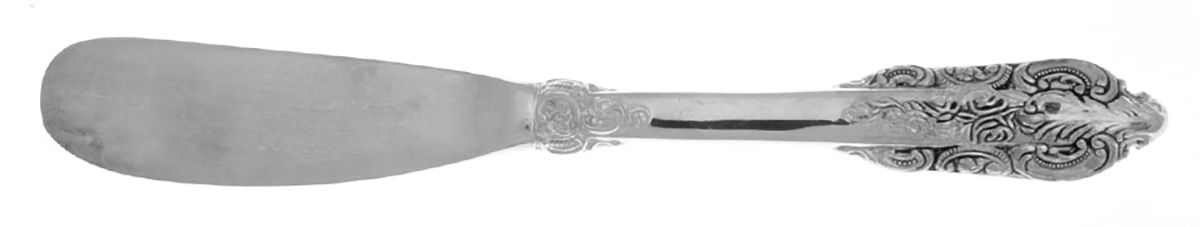 Baroque (Gold Electroplate) Butter Spreader Hollow Hdl-Paddle/SilverplateBlade by Godinger-1