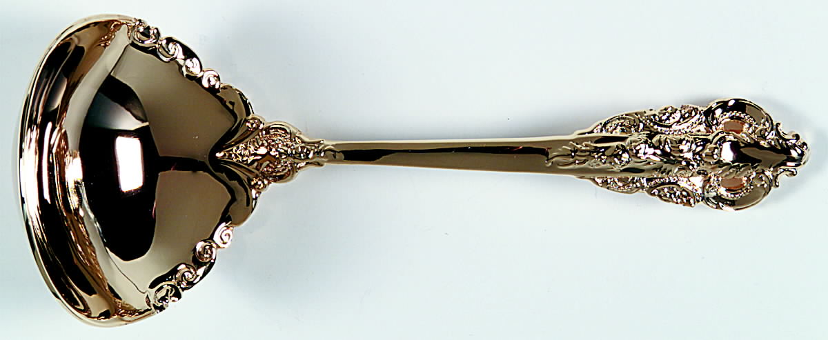 Baroque (Gold Electroplate) Solid Gravy Ladle by Godinger-1