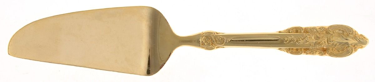 Baroque (Gold Electroplate) Hollow Handled Cheese Knife with Silverplate Blade by Godinger-1