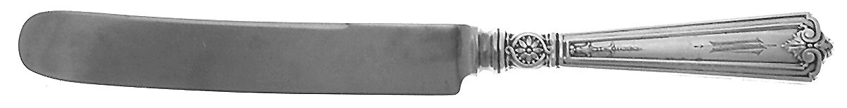 Victorian-Sheraton Knife-Old French/Hollow-Bolster-Monogram by Gorham Silver-1