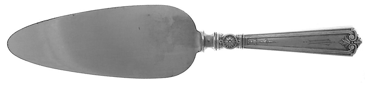 Victorian-Sheraton Monogram Pie Server,Silverplate Blade by Gorham Silver-1