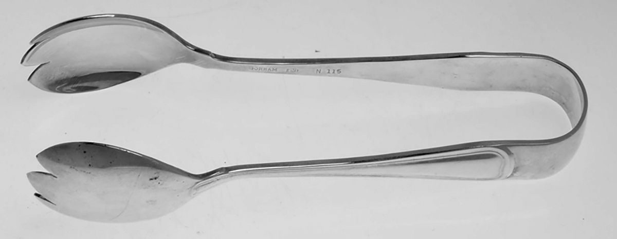Old French (Silverplate, Hostess Gifts) Large Ice Serving Tongs by Gorham Silver-1
