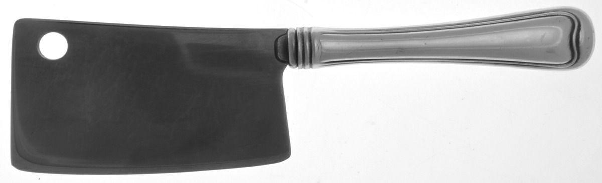 Old French (Silverplate, Hostess Gifts) Cheese Cleaver with Stainless Blade by Gorham Silver-1