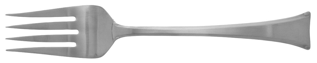 Theme II Medium Solid Cold Meat Serving Fork by Gorham Silver-1