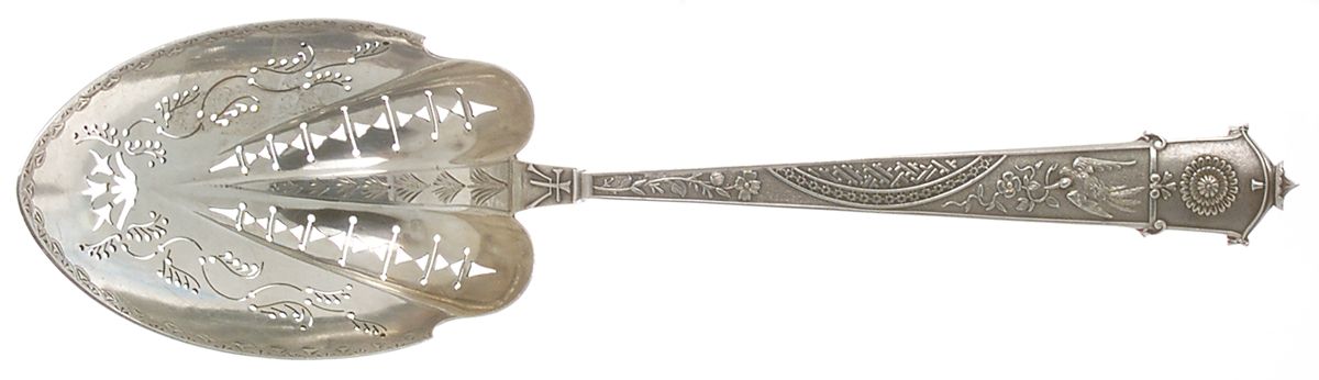 Japanese (Sterling, 1871) Ice Serving Spoon Large by Gorham Silver-1