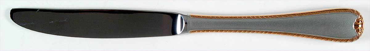 Golden Ribbon Edge Frosted Modern Hollow Knife by Gorham Silver-1