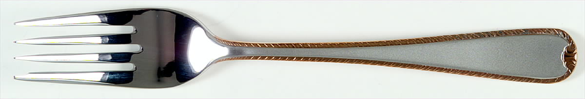 Golden Ribbon Edge Frosted Individual Salad Fork by Gorham Silver-1