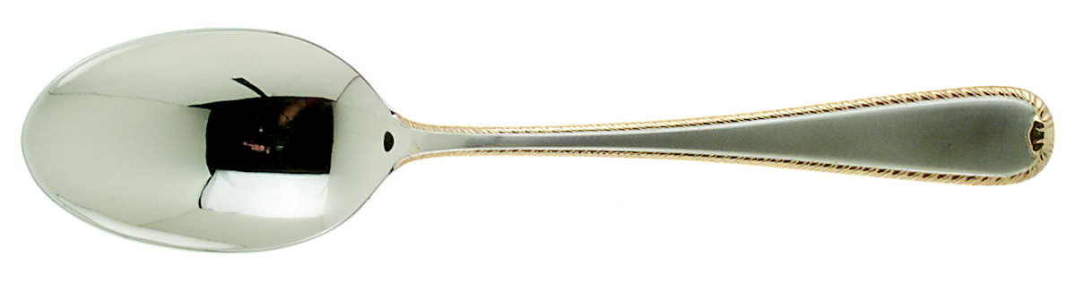 Golden Ribbon Edge Frosted Tablespoon (Serving Spoon) by Gorham Silver-1