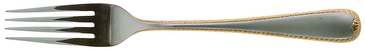 Golden Ribbon Edge Frosted Fork by Gorham Silver-1