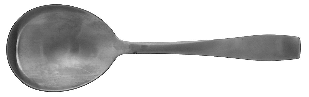 Plata (Stainless) Solid Salad Serving Spoon by Georg Jensen (Denmark)-1