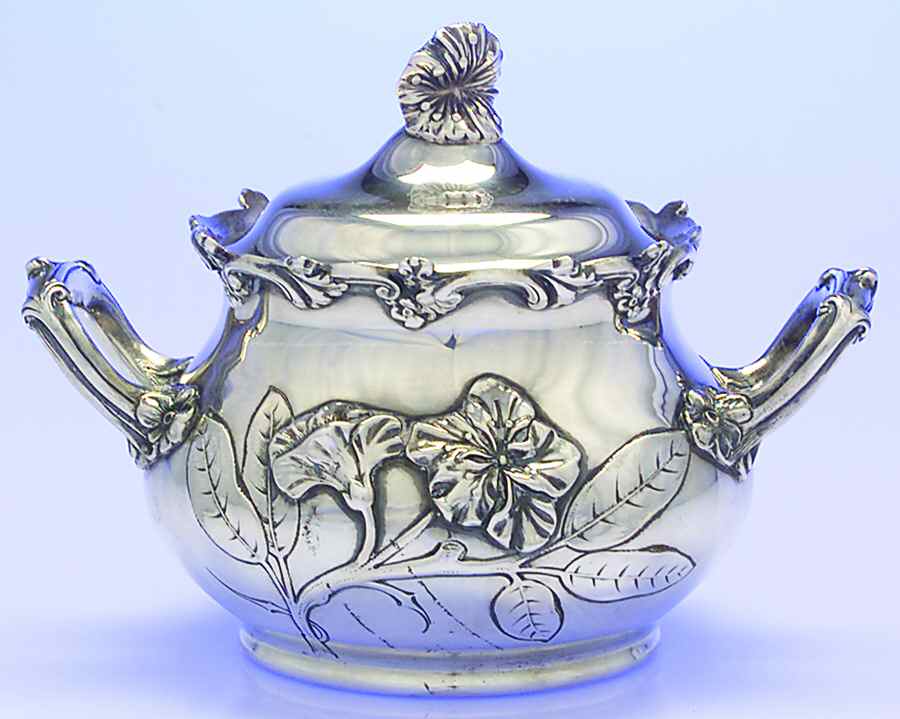 Ivu (Sterling, 1909, Hollowware Only) Sugar Bowl & Lid by Gorham Silver-1