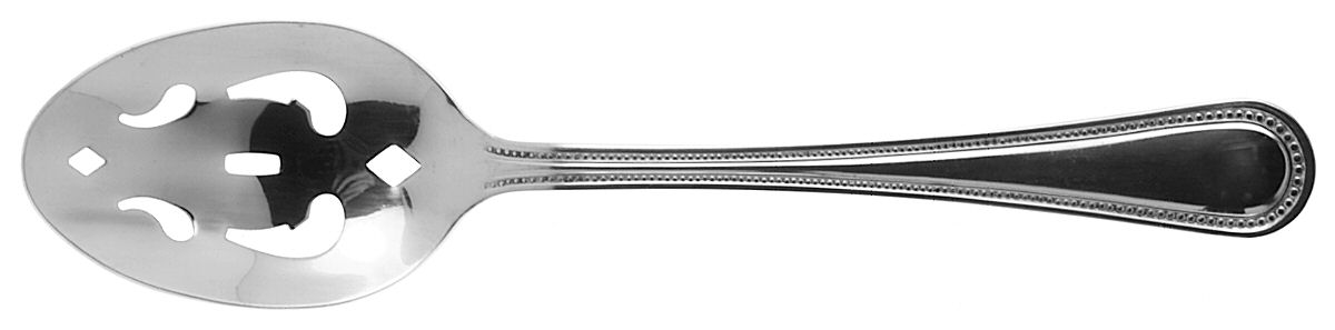 Beaded (Stainless, Glossy, 18-0 Or 27) Pierced Tablespoon (Serving Spoon) by Gibson-1