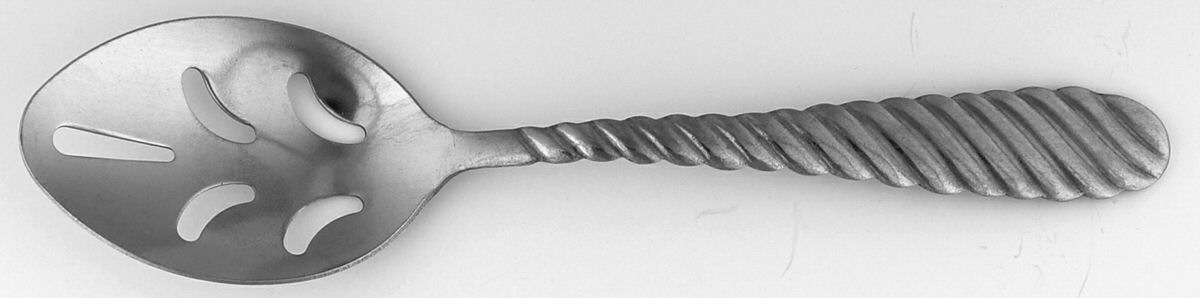 Swirl (Stainless) Pierced Tablespoon (Serving Spoon) by Gibson-1