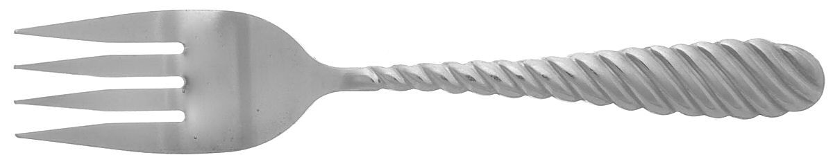 Swirl (Stainless) Medium Solid Cold Meat Serving Fork by Gibson-1