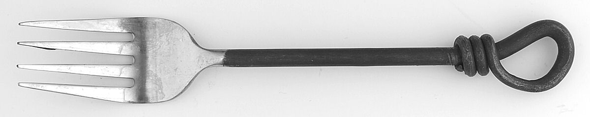 Rope Oxidized Individual Salad Fork by Gibson-1