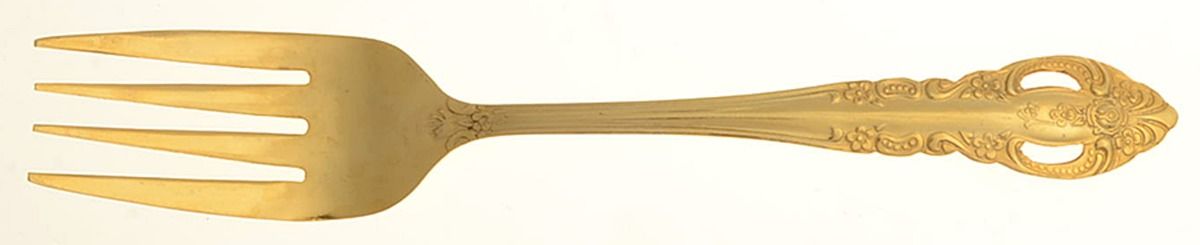 Monogram (Gold Electroplate) Individual Salad Fork by Gibson-1
