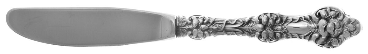 Orange Blossom-New (Sterling, 1995) Modern Hollow Butter Spreader (Stainless) by Gorham Silver-1