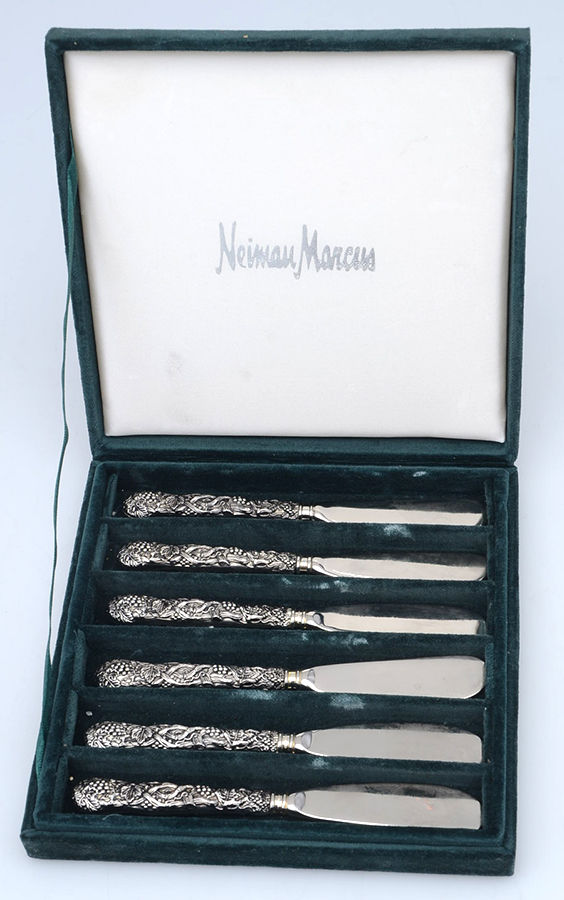 Vineyard (Silverplate) Hollow Handle Paddle Butter Spreader - Set of 6 by Godinger-1