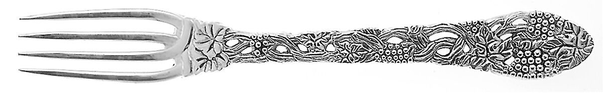 Vineyard (Silverplate) Large Solid Cold Meat Serving Fork by Godinger-1