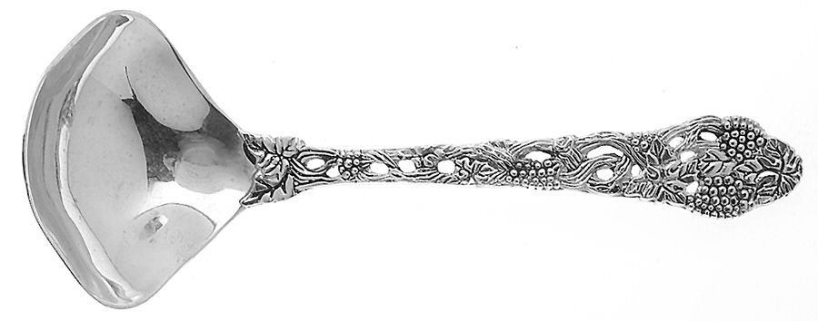 Vineyard (Silverplate) Solid Gravy Ladle by Godinger-1