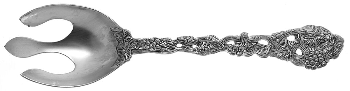 Vineyard (Silverplate) Solid Salad Serving Fork by Godinger-1