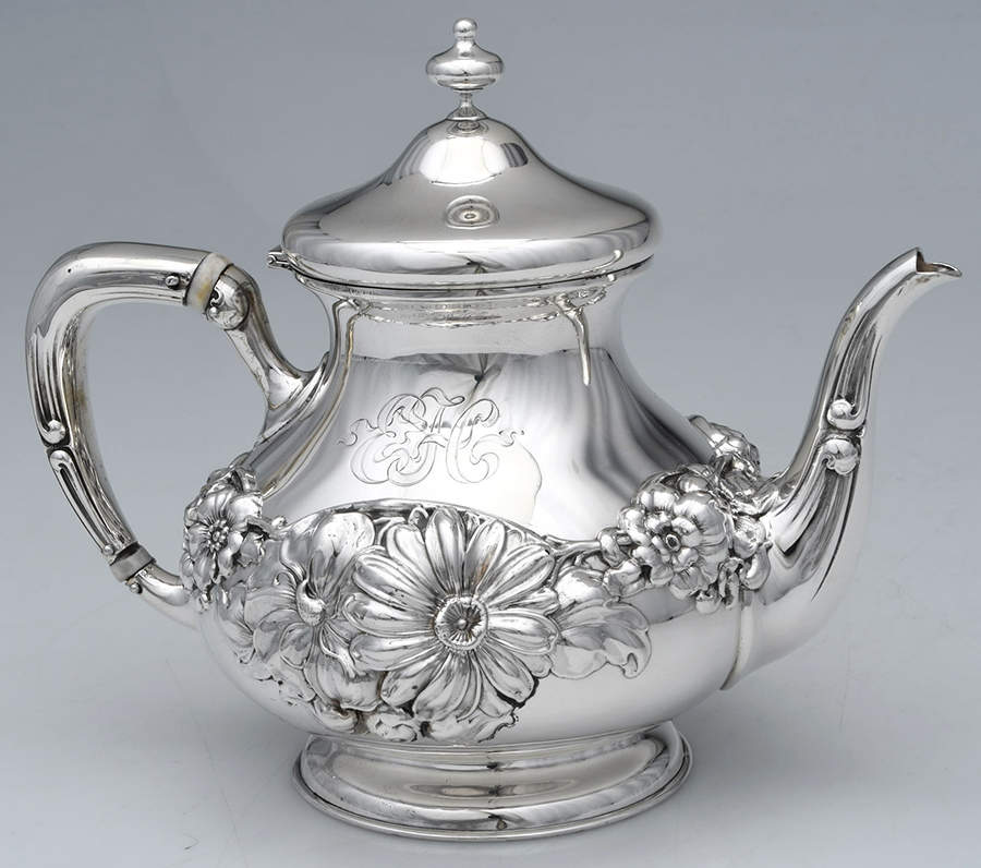 A3782 (Sterling, Hollowware) Teapot by Gorham Silver-1