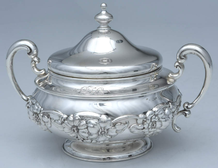 A3782 (Sterling, Hollowware) Sugar Bowl No Lid by Gorham Silver-1