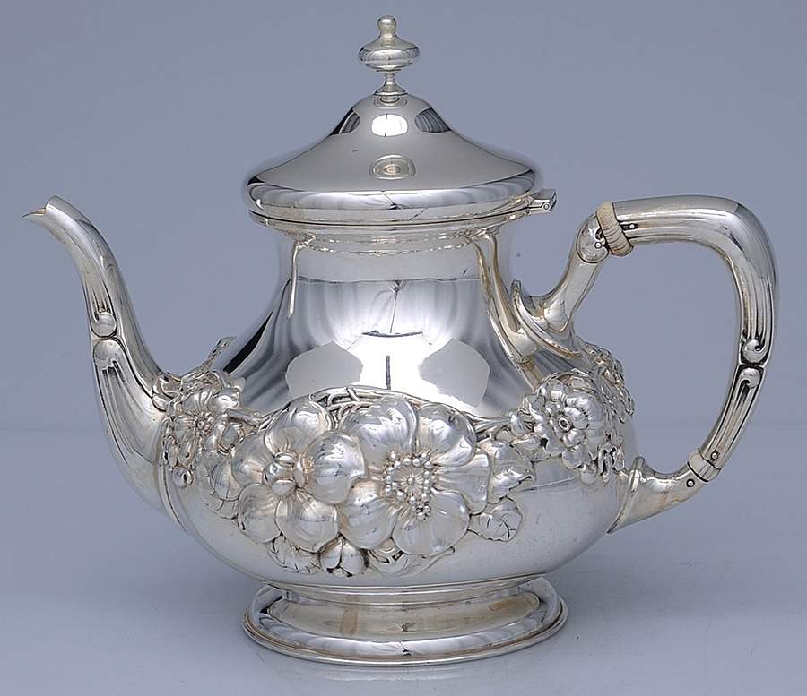 A3782 (Sterling, Hollowware) Teapot by Gorham Silver-4