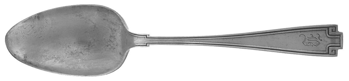 Etruscan (Sterling, 1913, Monograms) Dessert/Oval Soup Spoon by Gorham Silver-1