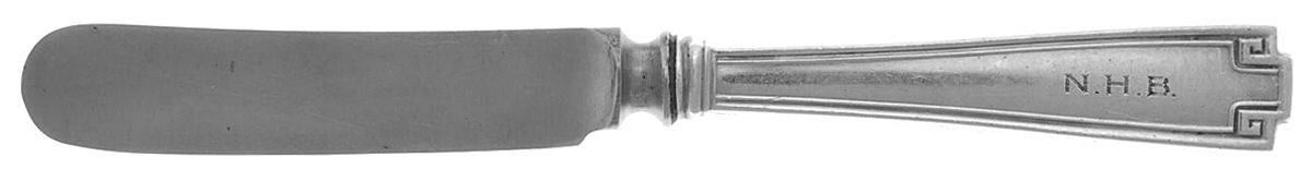 Etruscan (Sterling, 1913, Monograms) Baby Knife with Stainless Blade by Gorham Silver-1