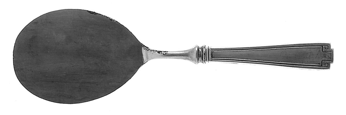 Etruscan (Sterling, 1913, Monograms) Egg Server with Silverplate Blade by Gorham Silver-1