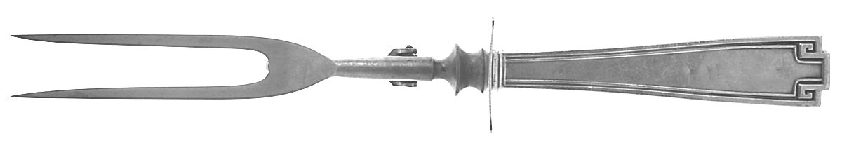 Etruscan (Sterling, 1913) Large Stainless-Prong Roast Carving Fork by Gorham Silver-1