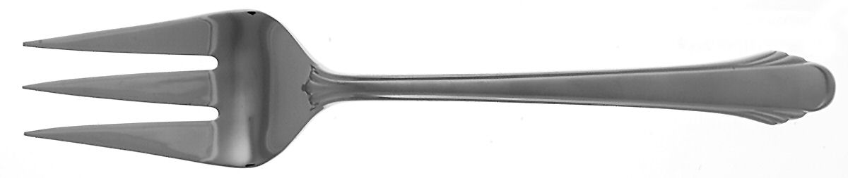 Calais Frosted (Stainless) Medium Solid Cold Meat Serving Fork by Gorham Silver-1