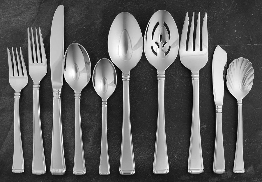 Column Frosted (Stainless) 45 Piece Starter Set by Gorham Silver-1