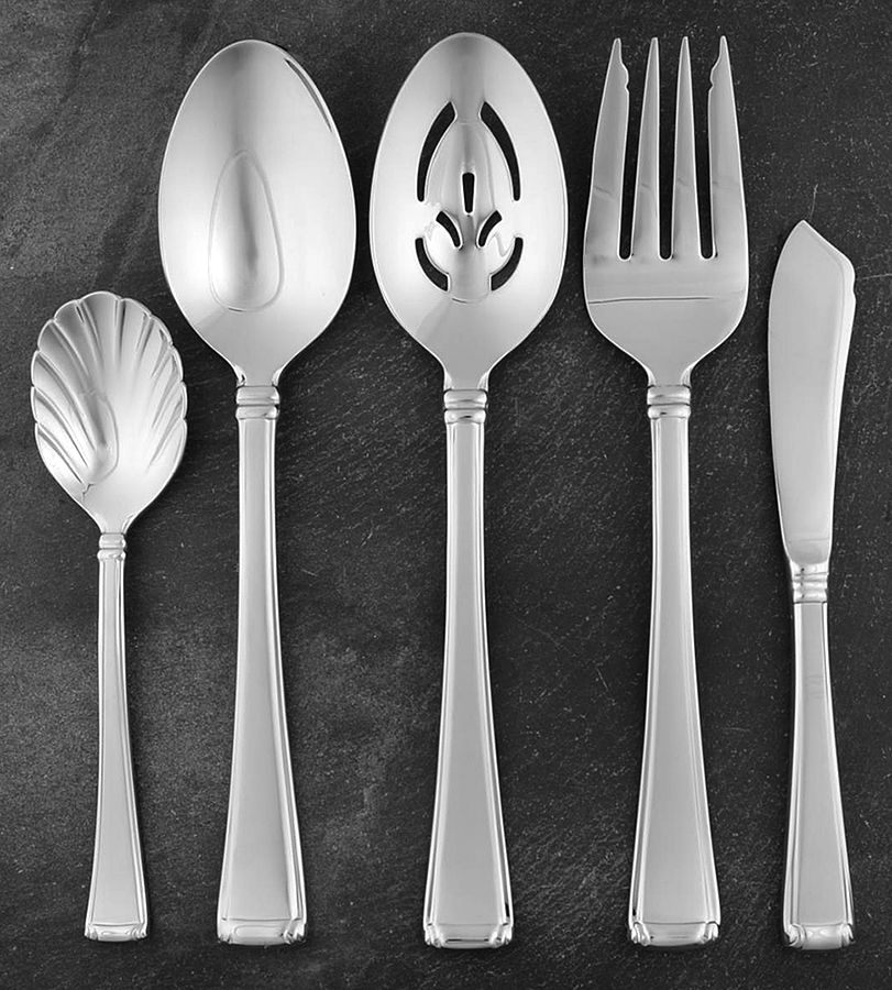 Column Frosted (Stainless) 5 Piece Hostess Set by Gorham Silver-1
