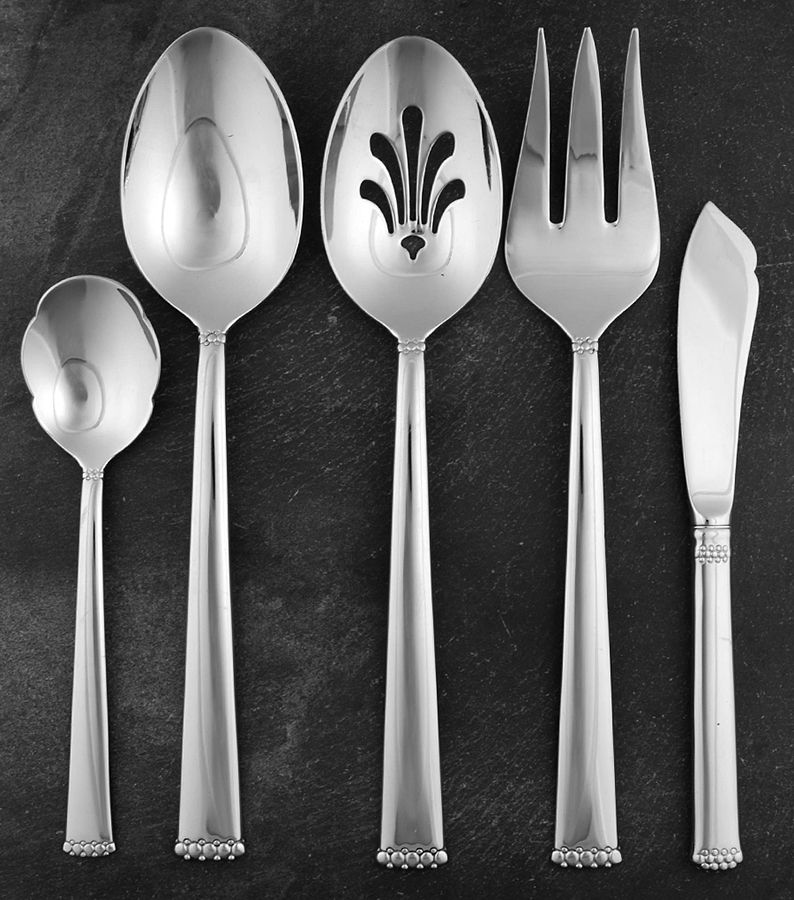 Emily (Stainless) 5 Piece Hostess Set by Gorham Silver-1