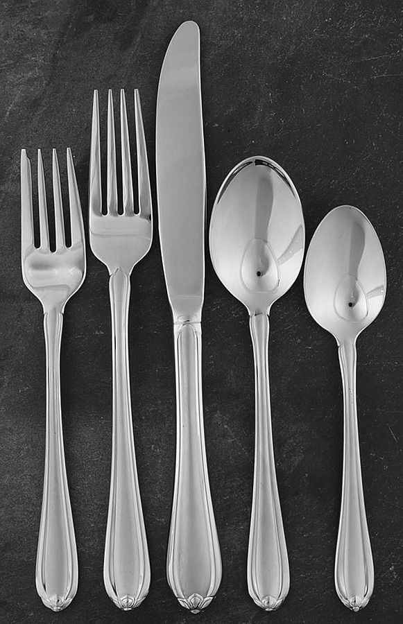 Melon Bud Frosted (Stainless) 5 Piece Place Setting by Gorham Silver-1