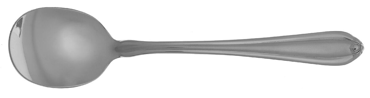 Melon Bud Frosted (Stainless) Round Bowl Soup Spoon (Cream Soup) HC by Gorham Silver-1