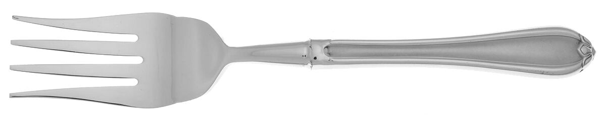 Melon Bud Frosted (Stainless) Cold Meat Fork Large, Stainless Tines HC by Gorham Silver-1