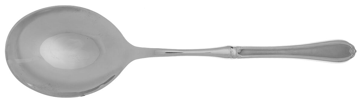 Melon Bud Frosted (Stainless) Casserole Spoon with Smooth Stainless Bowl HC by Gorham Silver-1