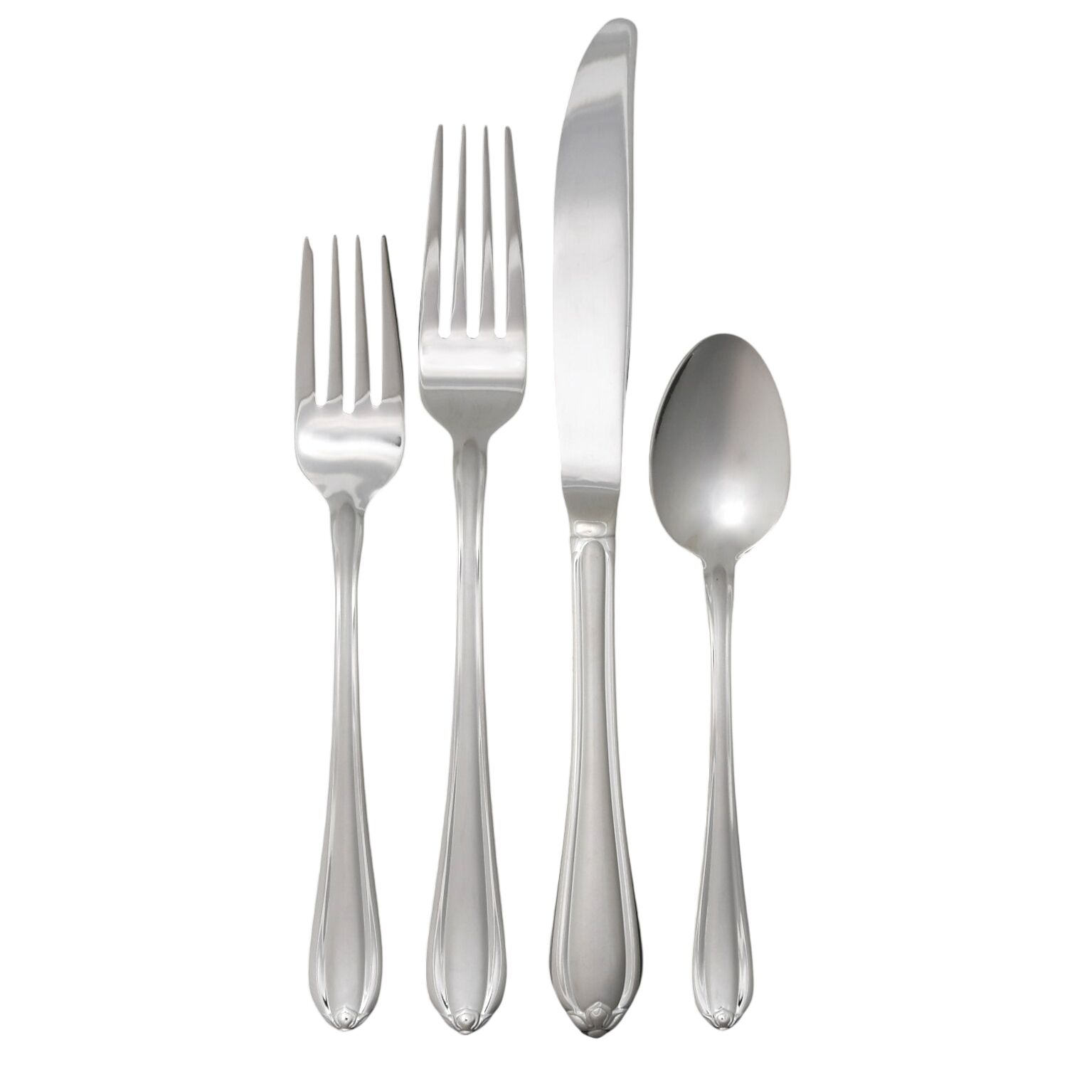 Melon Bud Frosted (Stainless) 4 Piece Place Setting by Gorham Silver-1