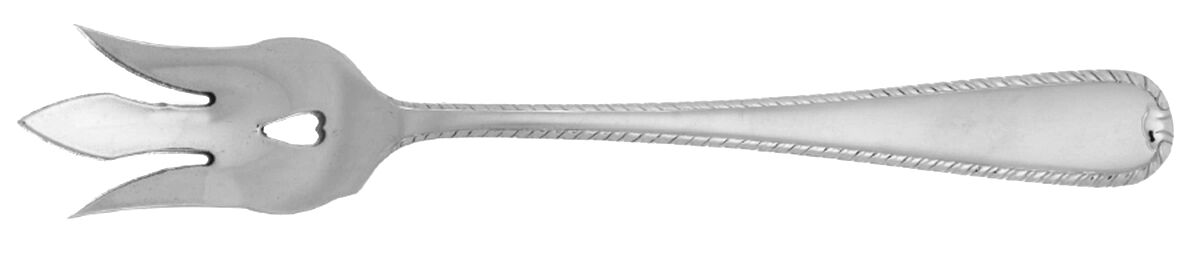 Ribbon Edge Frosted (Stainless) Lettuce Serving Fork Large HC by Gorham Silver-1