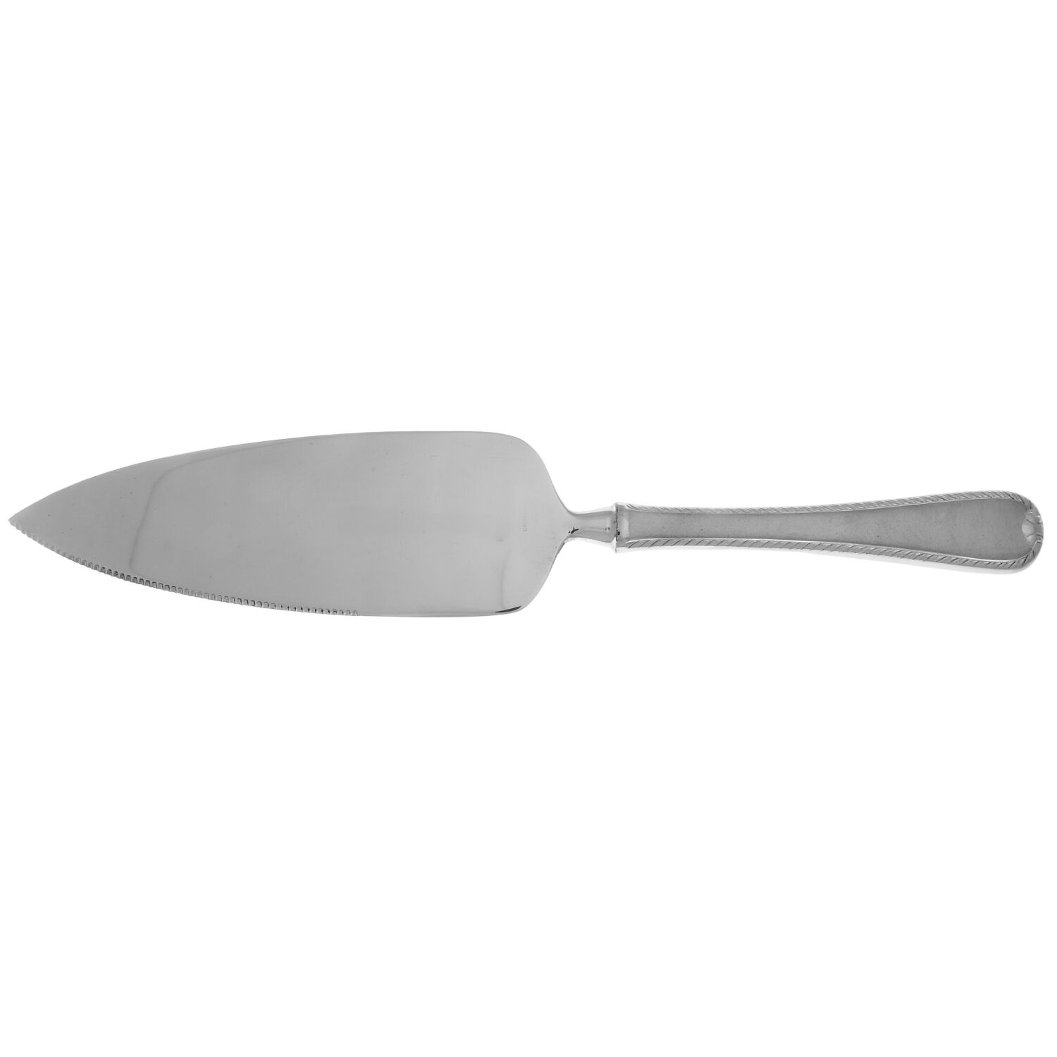 Ribbon Edge Frosted (Stainless) Pie Server with Serrated Stainless Blade HC by Gorham Silver-1