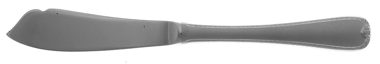Ribbon Edge Frosted (Stainless) Hollow Handle Master Butter Knife by Gorham Silver-1