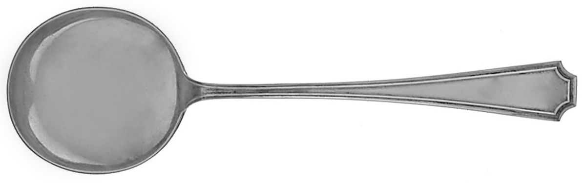 Fairfax (Sterling, 1910, Monograms) Round Bowl Soup Spoon (Gumbo) by Gorham Silver-1